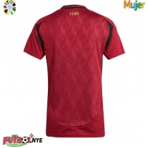 Camiseta Bélgica Primera Equipación para mujer Eurocopa 2024 manga corta